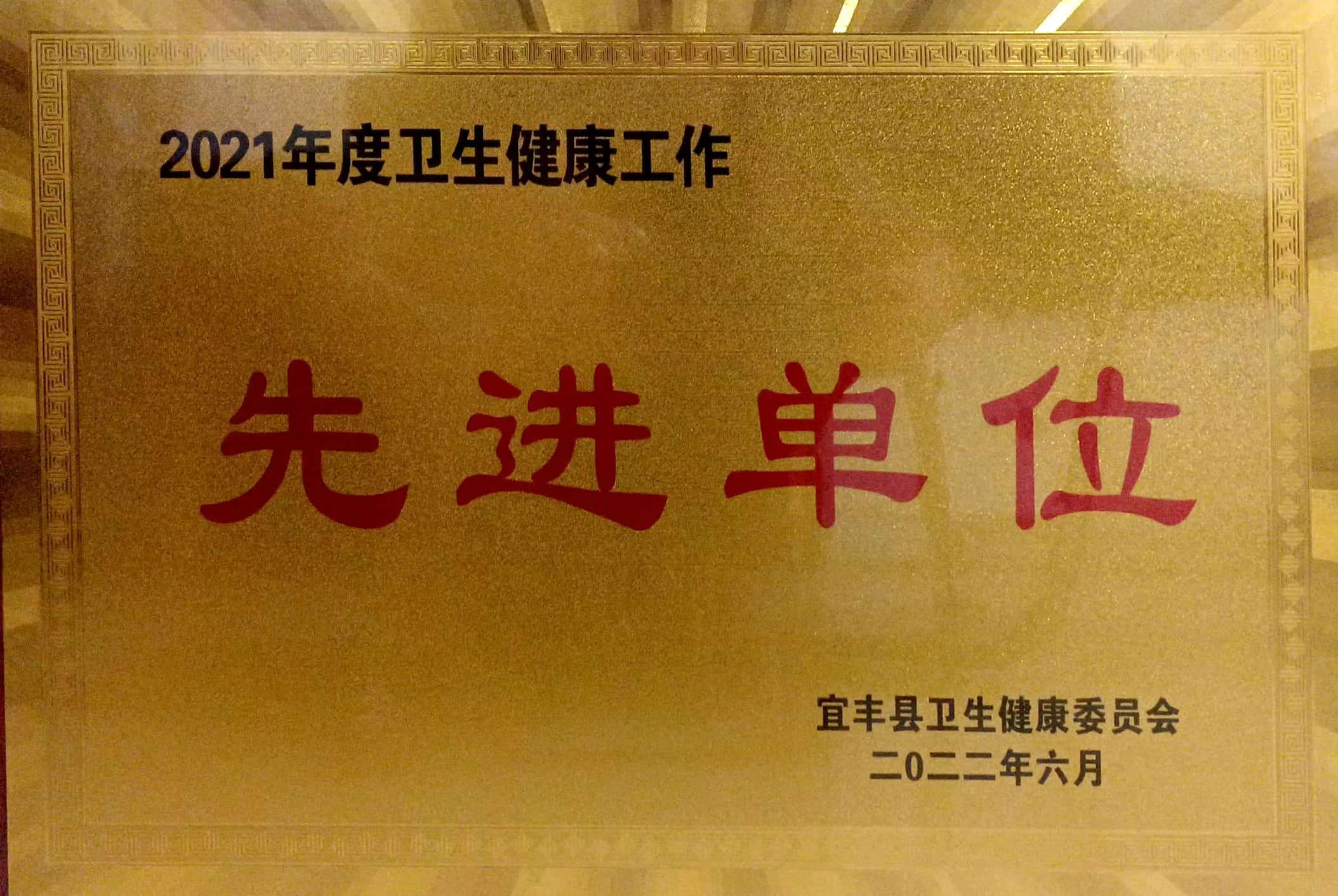 2021年度衛(wèi)生健康工作先進單位